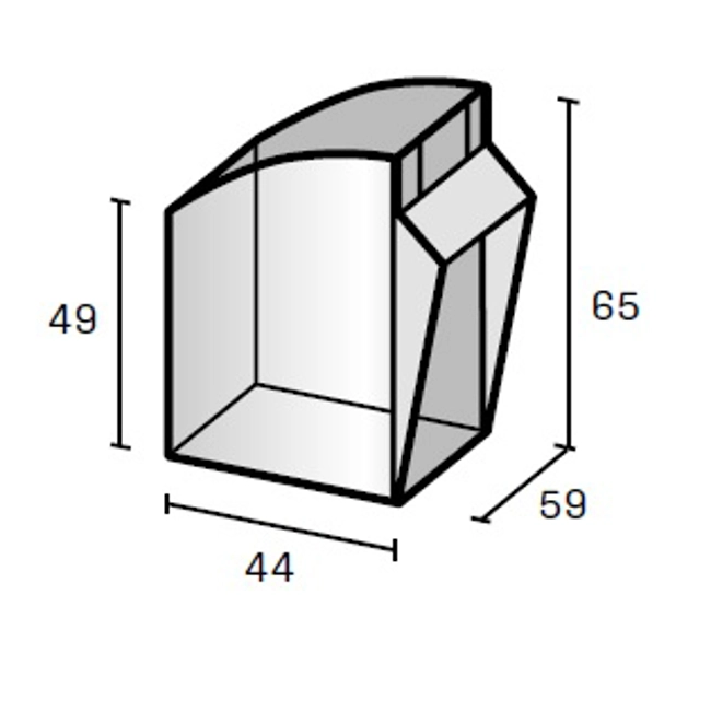 Vendita online Cassettiera a 9 cassetti 600x69x77H mm. grigio